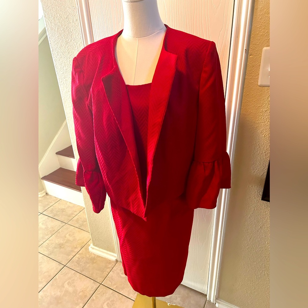 Red shift sleeveless dress and jacket size 18.